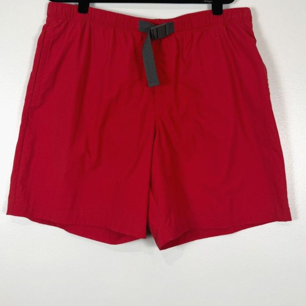 Columbia Swim Shorts Mens L Red Omni Shade Mesh Lined Elastic Waist